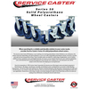 Service Caster 4 Inch Solid Polyurethane Swivel Caster with Roller Bearing and Brake SCC SCC-30CS420-SPUR-TLB